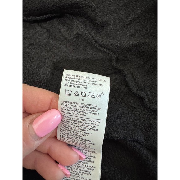 Athleta Pranayama Restore Wrap Cardigan XL Black Open Front Minimalist Yoga - Picture 11 of 13